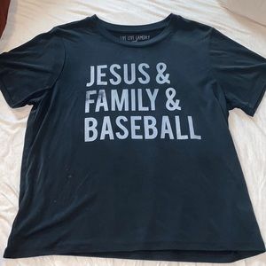 Jesus & Family & Baseball Tshirt